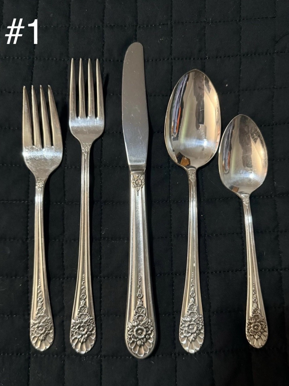 Vintage Wm Rogers Mfg Co Jubilee 1953 Silverplate 5 Pc Place Setting No Mono